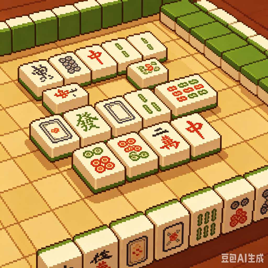 colored mahjong tile racks